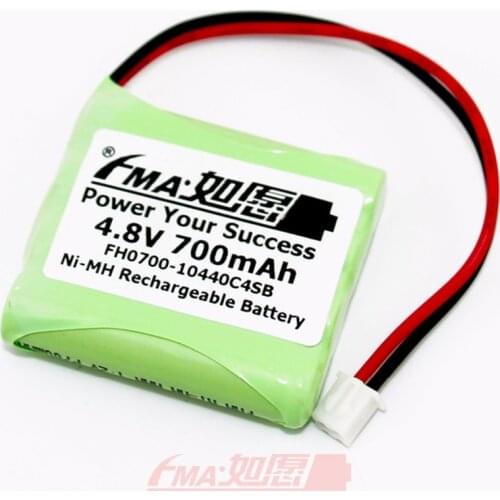 Ni-MH Rechargeable battery 4.8V 700mAh for Portable Device Electronic Test Gear XHR_2P AAA_4SB US/RU