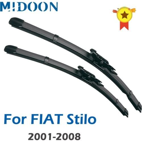 MIDOON Wiper Blades for FIAT Stilo Fit Pinch Tab Arms 2001 2002 2003 2004 2005 2006 2007 2008