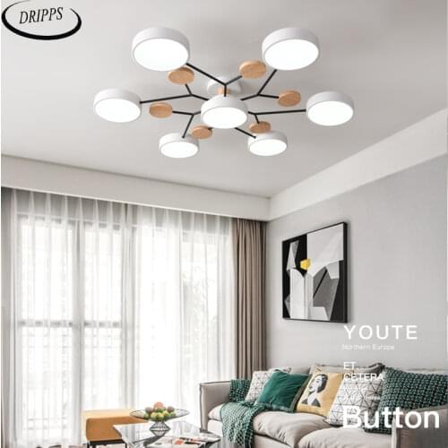 Nordic wind branch creative LED white gray living room bedroom study dining room ceiling lamp factory direct