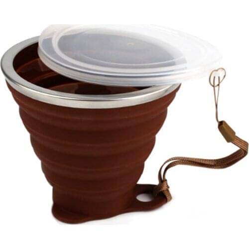 Collapsible Water Cup Outdoor Portable Multi-Function Creative Water Cup Candy Color Silicone Retractable Folding Outdoor Sports