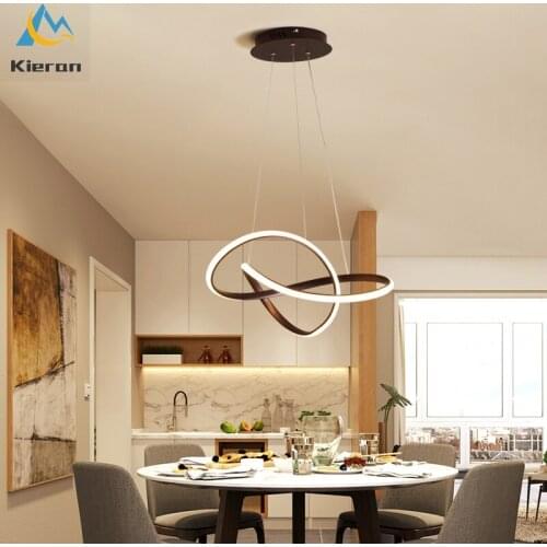 Modern bright acrylic LED wave chandelier dining room bedroom chandeliers home decoration ceiling hanging chandelier lighting