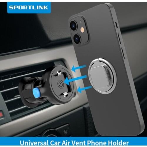 Sportlink Car Phone Holder Stand For iPhone 12 Pro Max Huawei Xiaomi Samsung 360° Rotation Air vent Phone Holder GPS Mount
