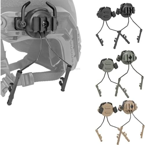 Tactical Helmet Rail Adapter Fast Helmet 19-21mm Helmet Guide Rail Headset Holder Adjustable Helmet Rail Suspension Bracket