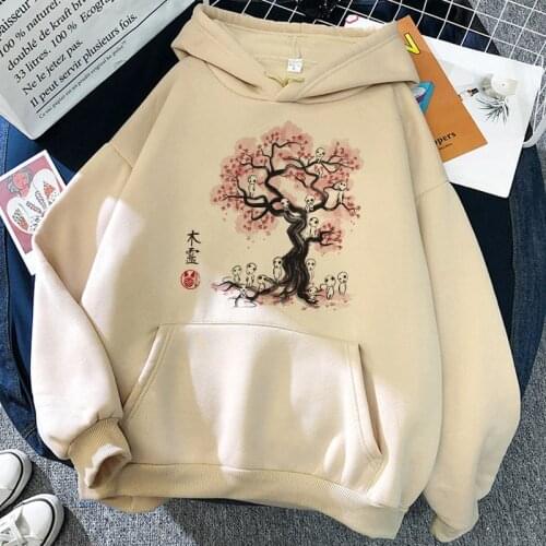 Studio Ghibli Totoro Japanese Anime Funny Cartoon Hoodie Women Spirited Away Miyazaki Hayao Sweatshirt 90s Graphic Hoody Female