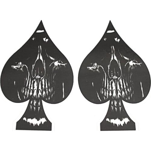 Universal Front Fork Skull Decals Graphic Stickers Nameplate Medallion For Harley Honda BMW Ducati Yamaha Cafe Racer Custom