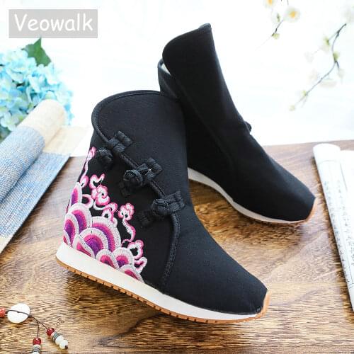 Женские ботильоны на танкетке Veowalk China At AliExpress