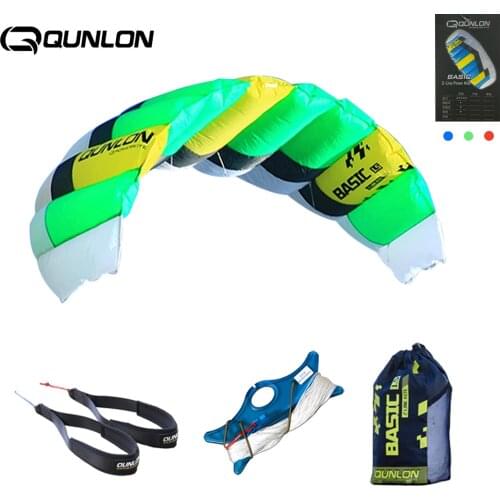 0.6sqm 2 Line Kite for Outdoor Fun Power Stunt Traction Kitesurfing Kite Sports with Bag & Instruction Book Three Colors