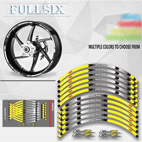 High quality Motorcycle Wheel Sticker 7 Style Tire Rim Stickers wheel Reflective waterproof Sticker For BMW F800R