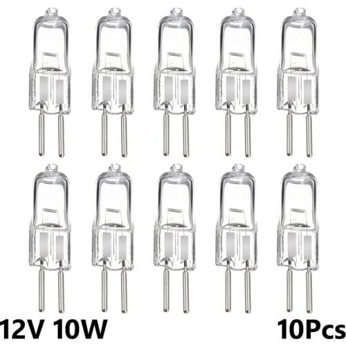 10pcs 10W inserted beads crystal Warm light bulbs Super Bright Ultra low price Clear JC Type halogen bulb 12V G4 indoor lighting