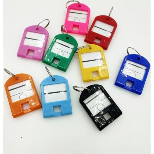 100 pcs/lot Acrylic Key Chain Number Card Solid Photo Seat Brand Acrylic Sign Card Classification Tag Number Key Tag 9 Colors