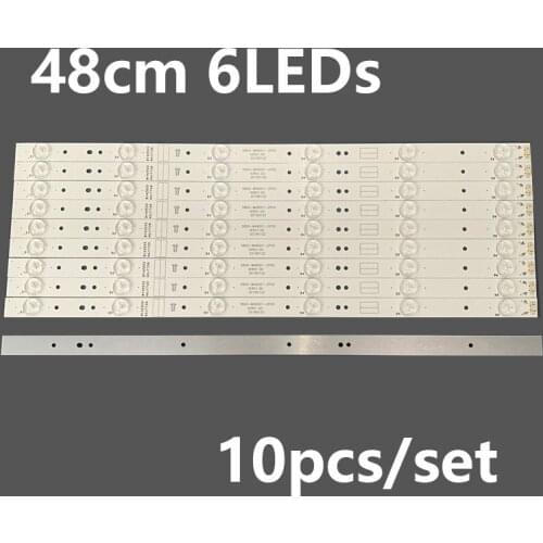 5set=50pcs Original Led backlight strip 6 lamp for Skysorth 49"TV 49E3000 49E6000 49E360E/5ERS 5800-W49001-0P00 2P00 W49002-1P00