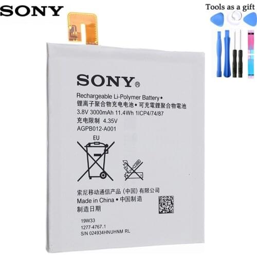 Original Sony High Capacity Phone Battery For Sony Xperia T2 Ultra D5303 D5306 D5322 XM50t XM50h AGPB012-A001 3000mAh