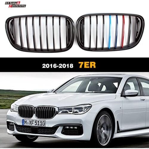 1 Pair 7 Series G11 Front Bumper Kidney Grills For BMW G11 G12 Pre-LC 4-Door Sedan Saloon 2016 - 2018 Only (Not for 2019-? LCI)