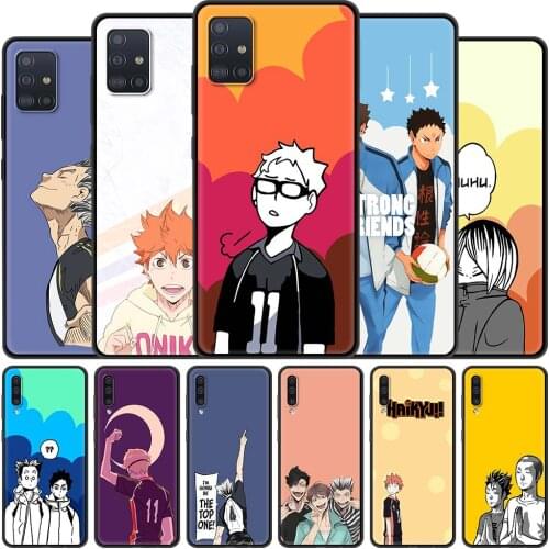 Phone Case for Samsung Galaxy A51 A71 A50 A70 A21s A31 A10 A20e A41 A11 A30 A40 A20s A10s Black Cover Anime haikyuu Fashion