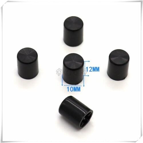 10 Piece 10 * 12mm black plastic key cap touch switch self-locking switch cap round hole square hole diameter 3.2mm can be used