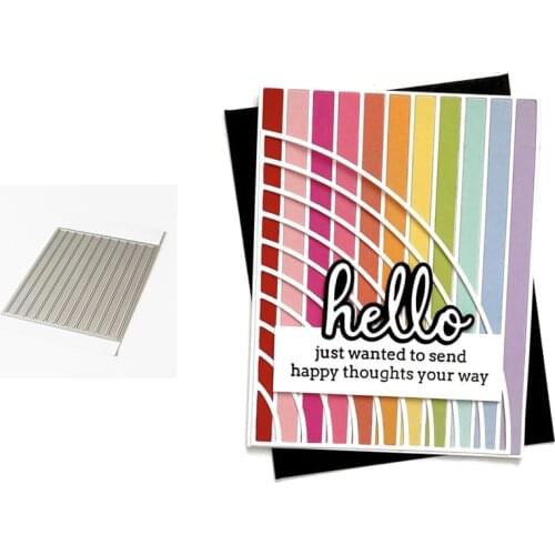 Color Block Stripes Background Frame Metal Cutting Dies For New DIY Scrapbooking Album New Craft Embossing Cards 2020