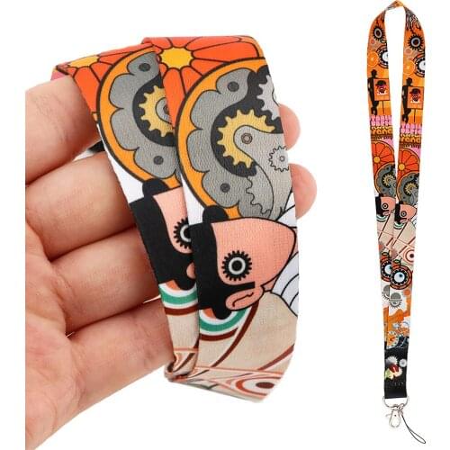 DZ1742 A Clockwork Orange Lanyard Keychain ID Badge Holders Mobile Phone Rope Key Lanyard Neck Straps Key Rings Accessories