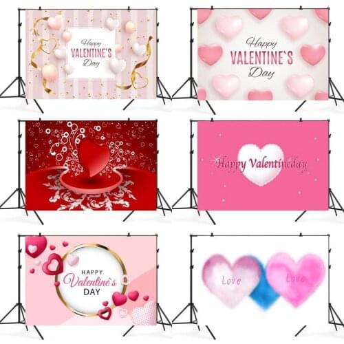 Valentine backdrop for party decoration Rose Flower Red Heart Photo background studio Bokeh Glitter Newborn Valentines Day Prop