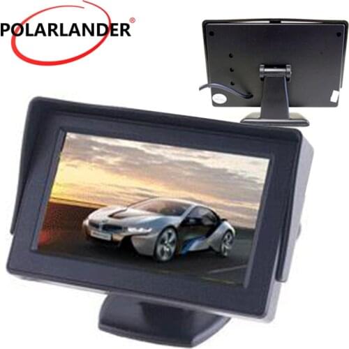 Backup rear camera reverse priority two-way AV in Free shipping New 4.3 inch LCD Color Car Monitor high quality