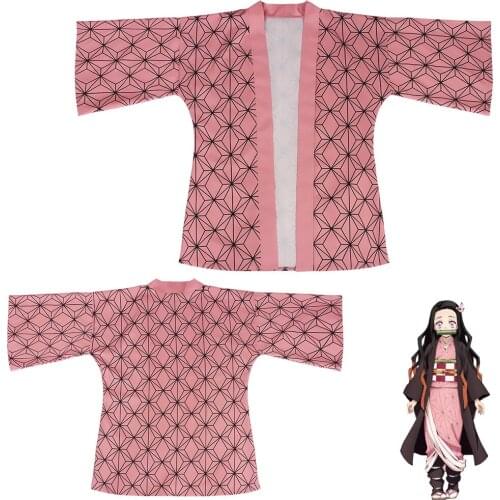 Anime Demon Slayer Kimono Cosplay Costume Summer Adult Kids Kimetsu No Yaiba Kamado Nezuko /Agatsuma Zenitsu Cloak Cape C23M157