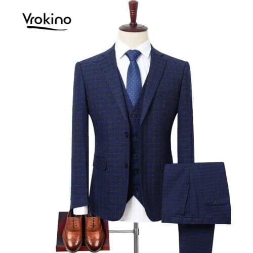 Suit + Vest + Pants) 7XL 8XL 9XL Mens Business Casual Suit Three-piece Suit Stylish and Refined Mens Dress Suit Brand Clothin