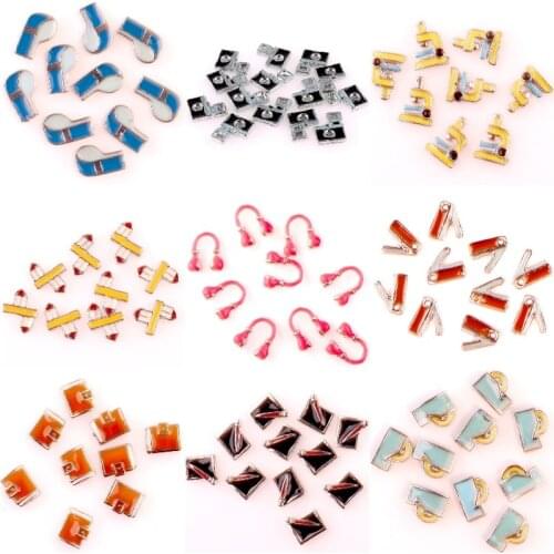 20Pcs/Lot Hot Sell Alloy Pink Headset Notebook Floating Charms Inside Glass Memory Living Locket Necklaces Jewelry Accessories