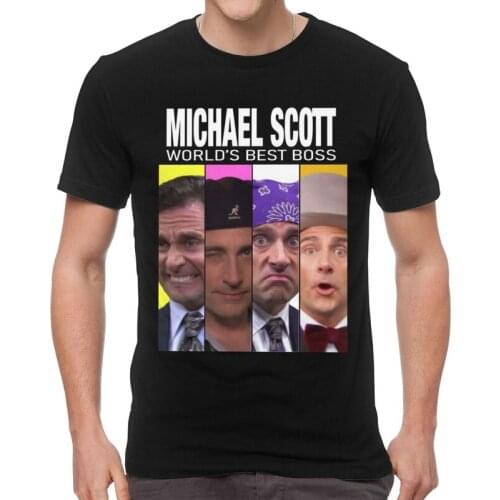 The Office Michael Scott T Shirt Men Cotton Print T-shirts Fashion Tshirt Short Sleeve TV Show Dwight Schrute Tee Top