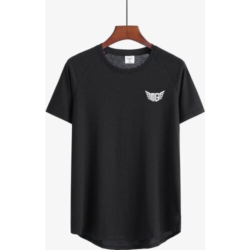 Muscle Male Short Shirt Mens Bodybuilding Tees Clothes For Men Workout Printed T-shirt Male Tops Clothing B88-35