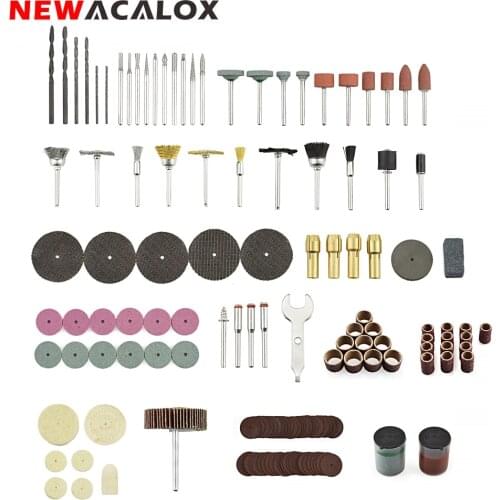NEWACALOX Abrasive Accessories Tool Kit 100pc/147pc Dremel Rotary Tool Accessory Bit Set for Cutting Polishing Grinding Machine