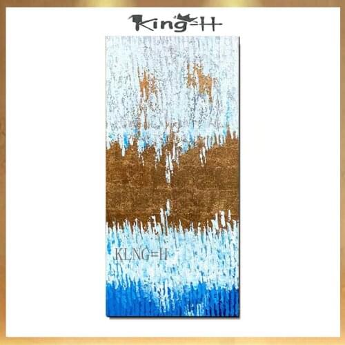 Gold foil paintings on the wall home decoration pure Hand drawn oil painting on canvas wall art picture for living room bedroom