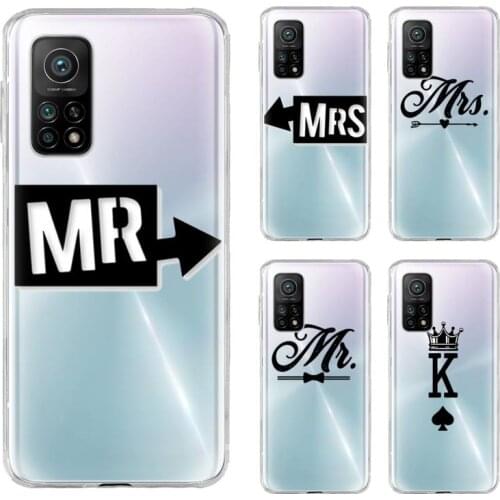 Mr Mrs Couple DIY Phone Cases Transparent For Xiaomi 10T 11 Redmi Note 9 10 Pro Max 9s 8 Cover Coque
