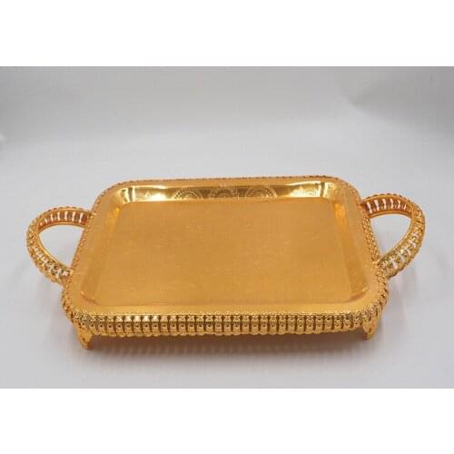 Gold- plated metal rectangular round oval cake tray pan cake decorating tools baking cake stand fruit tray cake decorating tool
