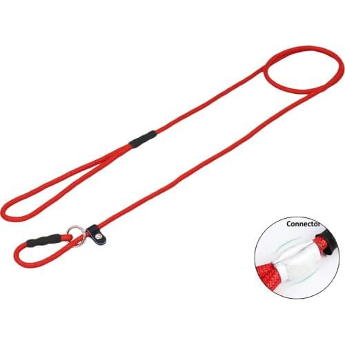 Durable Finer Dog Rope Pet Training Collar and Lead in One.Adjustable Pet Slip Lead Nylon Dog Leash.X-Small.Small