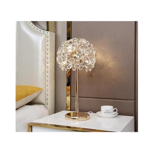 European style lamp bedroom home warm marriage light luxury crystal romantic simple modern creative wedding room bedside lamp