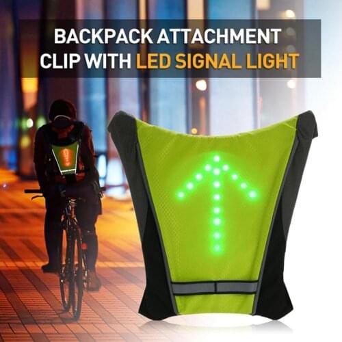 LED Signal Light Indicator Bicycle Vest Night Hiking Cycling Reflective Vest Bike Backpack Safety Turnning Signal Lights Vests