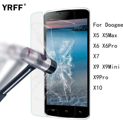 10PCS 2.5D 0.26mm Tempered Glass Screen Protector Protective Film For Doogee X5 X5 Max X6 X6 Pro X7 X9 X9 Mini X9 Pro X10 Tools