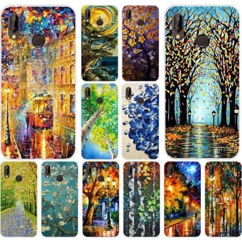 148H Super Hot Painting Tree Soft Silicone Tpu Cover Case for huawei Nova 3 3i p smart