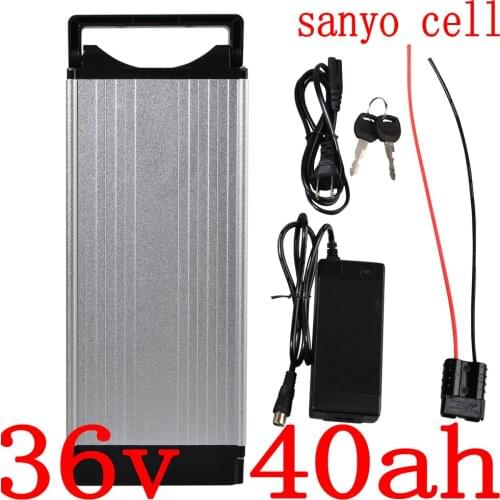 36V 1000W battery 36V 40AH lithium battery 36V 30AH 35AH 40AH electric bike battery use sanyo cell with 30A BMS+42V 5A charger