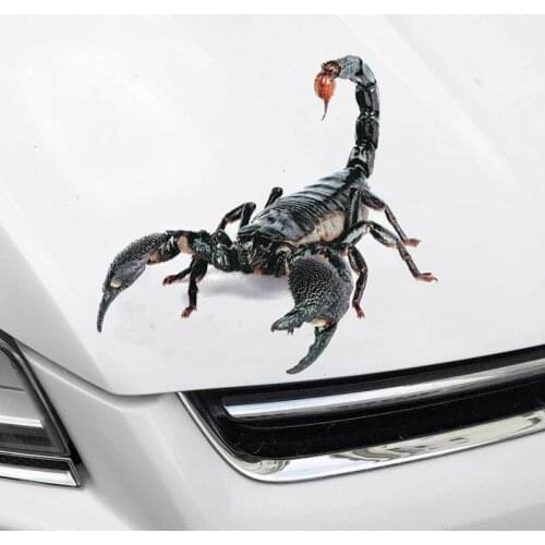 Car 3D Spider Animal Sticker Creative Personality Scorpion Lizard Decal Car Styling Auto Exterior Stickers Front Bumper Trim