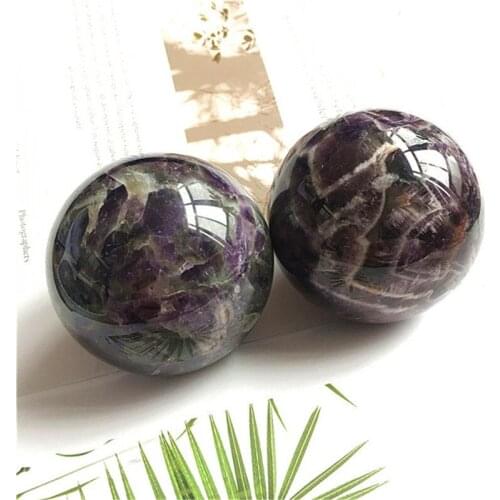 Dream Amethyst Ball Hand Carved Sphere Crystals Healing Stones For Home Decoration