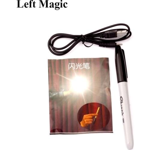 Flash Pen Bright Magic Tricks Stick Charge Close Up Stage Props Illusion Accessary Magician Magie Mentalism Gimmick
