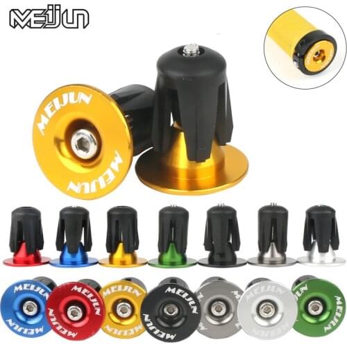 MEIJUN Bike Handlebar End Plugs MTB Road Bicycle Cycling Aluminum Handlebar Grips Handle Bar Aluminum Alloy Caps Stoppers Parts