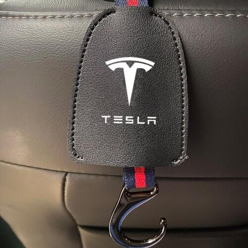 Car Seat Headrest Hook for Dust Multi-Function for Seat Back Hanger Bag Hook Hidden with Car Hook for Tesla Model 3/X/S