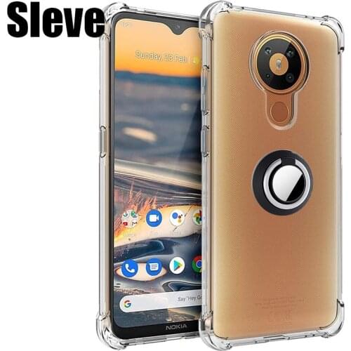 Magnetic Car Shockproof Airbag Soft TPU Finger Ring Case For Nokia 5.3 3.2 4.2 2.3 1.3 8 Sirocco x6 6.1 Plus 6.2 7.2 1 5.1