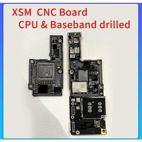 For IPhone XS MAX CNC Board Drilled CPU Baseband ICloud Locked Motherboard Remove CPU Baseband Swap Mainboard