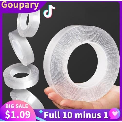 Nano Tape Reusable Transparent Tape Home Kitchen Car Fixing Gadget Strong And Traceless Acrylic Waterproof Double Sided Tapes