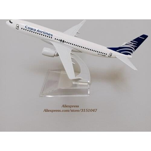 Alloy Metal Air Copa Airlines B737 Airplane Model Copa Boeing 737 Airways Plane Model Stand Aircraft Kids Gifts 16cm