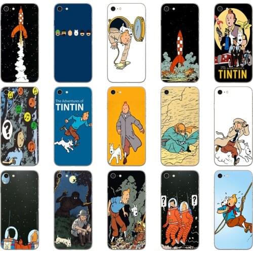 86DD The Adventures of Tintin Soft Silicone Cover Case for iphone 5 5s se 6 6s 8 plus 7 7 Plus X XS SR MAX case