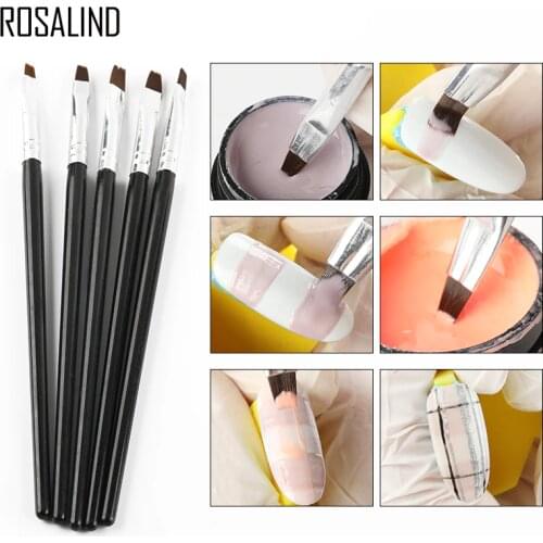 ROSALIND Gel Nail Makeup Brushes Set Eyelashes shadow Highlighter Foundation Powder Eyeliner hair brush Pen Pincel Maquiagem Kit