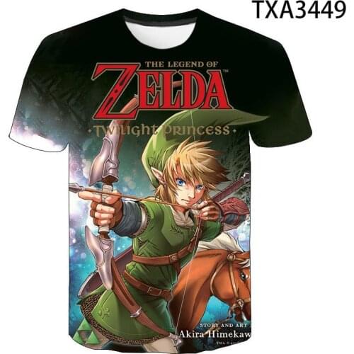 2020 New Summer Boy Girl Kids Zelda Fashion Streetwear Men Women Children 3D Printed T Shirt Short Sleeve Casual Cool Tops Tee